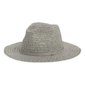Nordstrom Rack Essential Gray Wide Brim Woven Straw Panama Sun Hat NWT